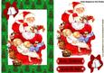 Children Sleeping with Santa in Tree Frame