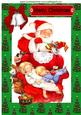 Children Sleeping with Santa in Tree Frame A4