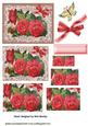 Beautiful Red Roses on Vintage Lace Pyramids