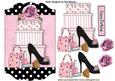 Shoes & Handbag with Gifts in Polkadot Frame