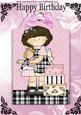 Shopping with My Doll Little Girl on a Tag A4