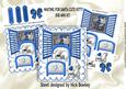 Cute Kitty in Blue Bed 8x8 Mini Kit