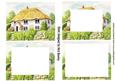 Pretty White Cottage with Thatched Roof Tunnel Pyramids
