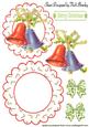 Christmas Bells with Holly on Rocker Card