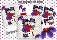 Little Girl in Purple with Snowman 8x8 Mini Kit