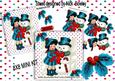 Little Girl in Turq with Snowman 8x8 Mini Kit