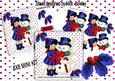 Little Girl in Blue with Snowman 8x8 Mini Kit
