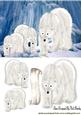 Polar Bear Family in Snow Glazier