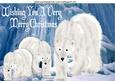 Polar Bear Family in Snow Glazier A4