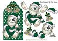 Little White Bear in Green on a Tag