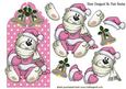 Little White Bear in Pink on a Tag