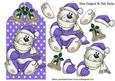 Little White Bear in Purple on a Tag