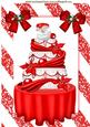 Lovely Christmas Santa Cake with Bows A4