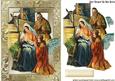 Mary with Baby Jesus in Stable in Gold Frame