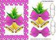 Christmas Bells with Holly in Pink Snow Frame