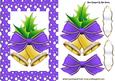 Christmas Bells with Holly in Purple Snow Frame