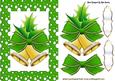 Christmas Bells with Holly in Green Snow Frame