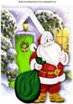 Lovely Santa with Sack of Goodies A4