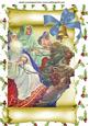 Mary and Joseph in Bethlehem on a Scroll A4