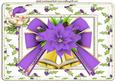 Christmas Bells with Purple Bow and Robin A4