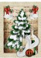Christmas Tree with Bells & Champagne A4