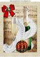 Christmas Red Bow with Champagne A4