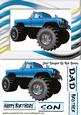 4x4 Jeep in Turq in Funky Frame