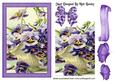 Pretty Lilac and Pink Pansies with Bow