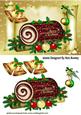 Christmas Chocolate Log with Gold Bells