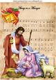 Away in a Manger Christmas Carol with Nativity A4