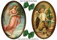 Nostalgic Christmas Angels in Oval Toppers