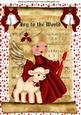 Joy to the World! Angel in Red with Lamb A4