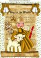 Joy to the World! Angel in Gold with Lamb A4