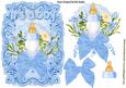 Baby Boys Blue Bottle with Flowers