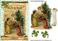 Vintage Baby Jesus with Angels on a Scroll