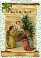 Vintage Baby Jesus on a Scroll with Angels A4