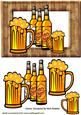 Beers and Bottles in Wooden Frame