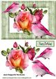 Pink Roses with Pink Birds