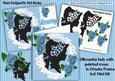 Pretty Silhouette Lady with Painted Blue Rose 8x8 Mini Kit