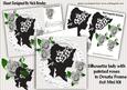 Pretty Silhouette Lady with Silver Painted Roses 8x8 Mini Ki