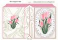 Pretty Pink Tulips in Ornate Frame Folded Book