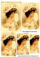 Pretty Vintage Lady Dressed in Cream Pyramids