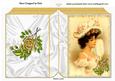 Pretty Vintage Lady Dressed in Cream Folded Book