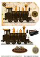Steampunk Train on a Tag