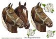 Horses Heads with White Roses