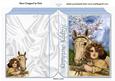 Vintage Girl with Horse with Blossoms Folded Book