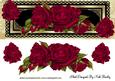 Red Roses in Black/gold Ornate Frame Tall Dl