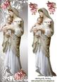 Mother and Child with Lamb, Pink Rose Tall Dl