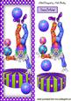 Balancing Circus Clown with a Ball Tall Dl Card