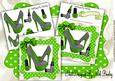 Green/black Polkadot Shoes with Access 8x8 Mini Kit